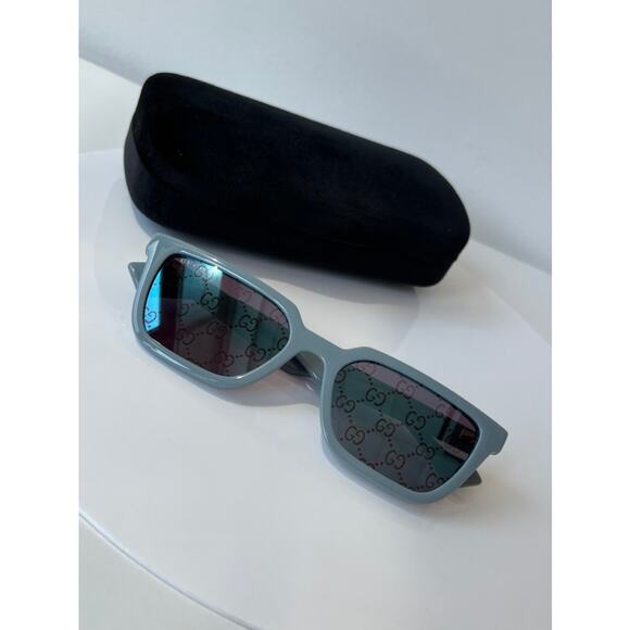 NEW Gucci GG1539S Blue Logo Mirror Unisex Sunglasses - crrs.pl display picture 1